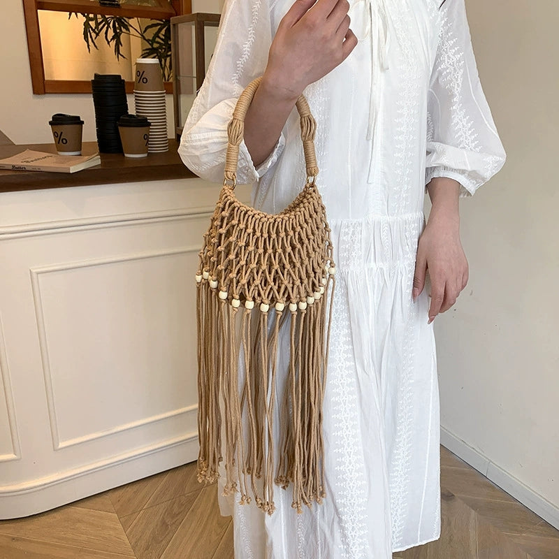 Woven Tassel Bag