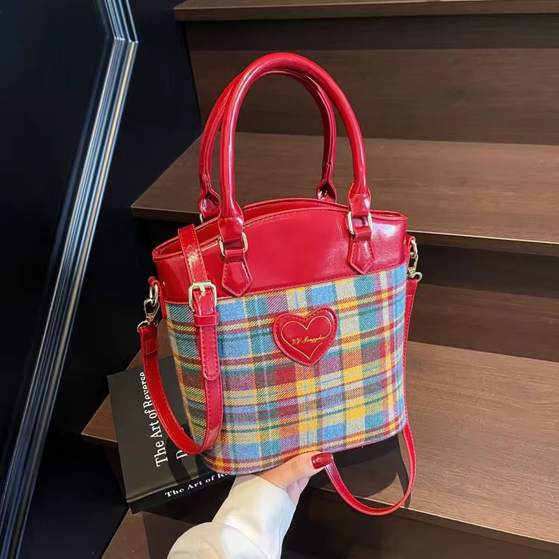 Brenda Plaid Handbag