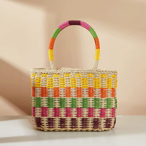Rainbow Straw Bag