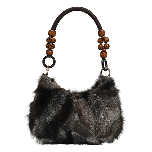 Fur Beaded Bag