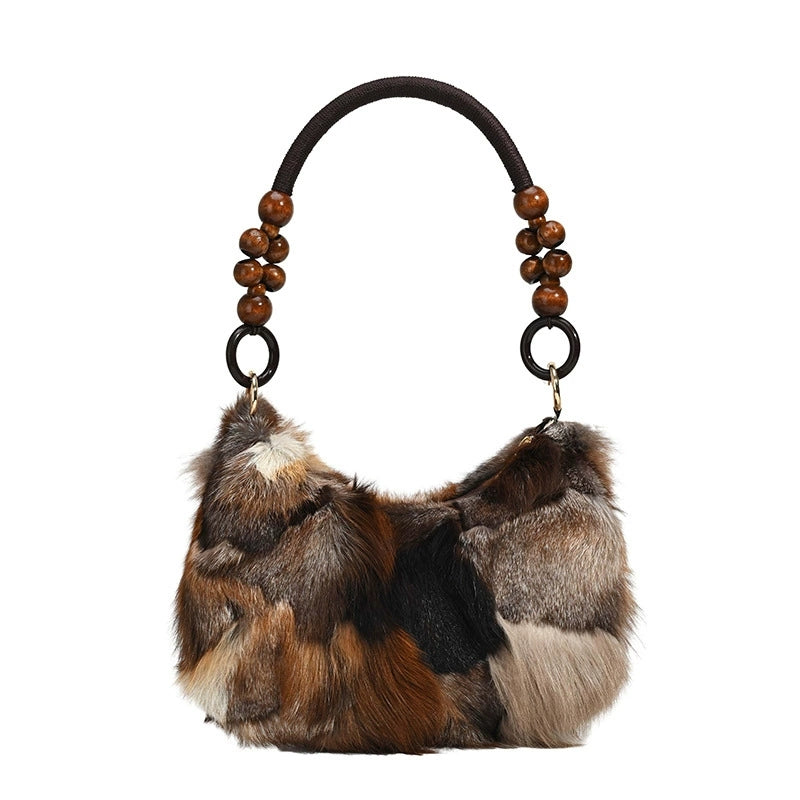 Fur Beaded Bag