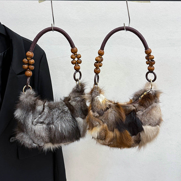 Fur Beaded Bag