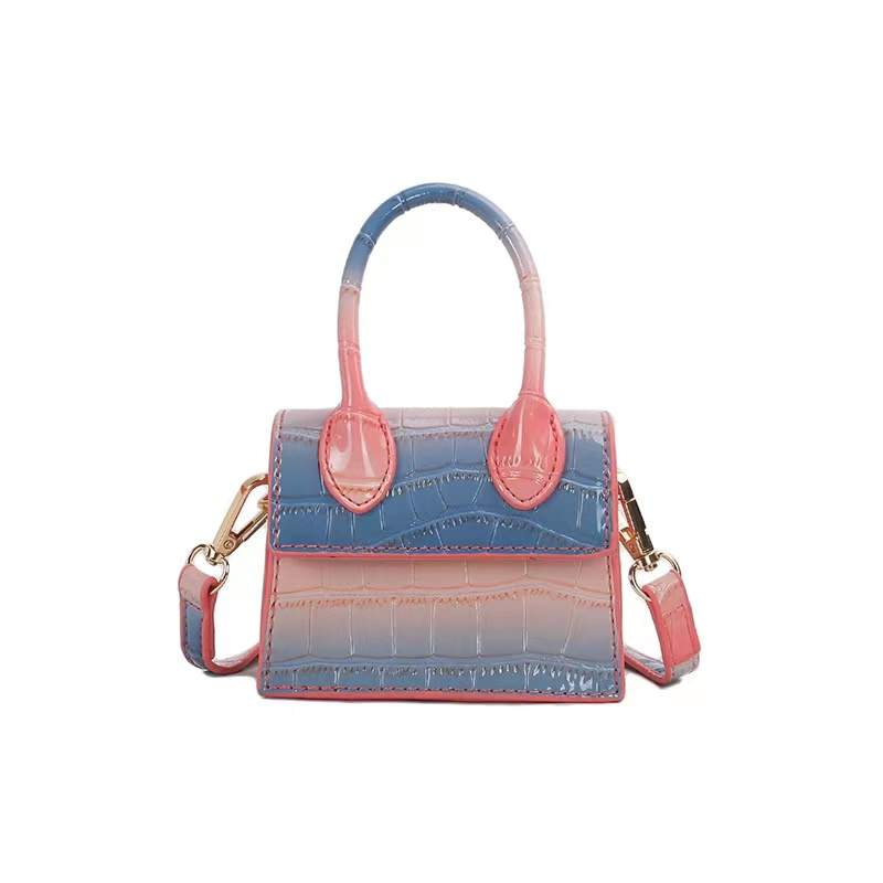 Two-tone Mini Crocodile Purse