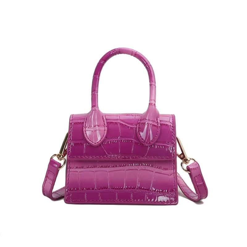 Two-tone Mini Crocodile Purse