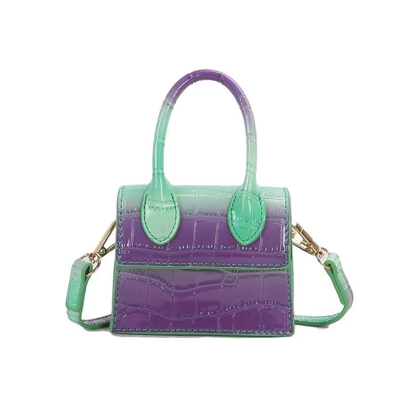 Two-tone Mini Crocodile Purse