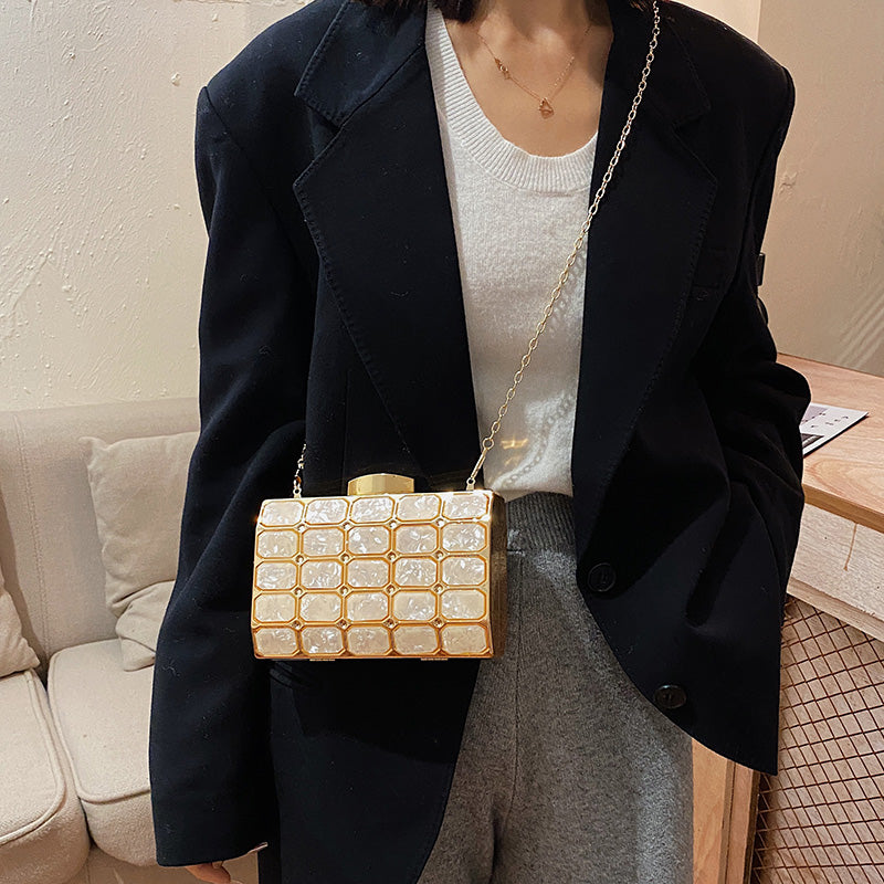 Marble Bling Box Clutch