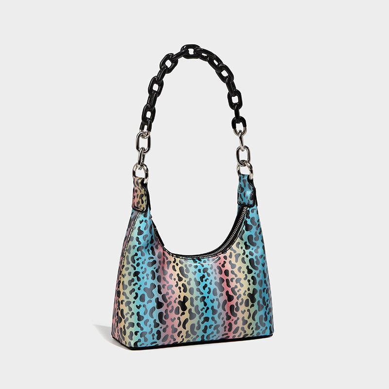 Gradient Leopard Shoulder Bag