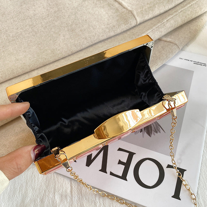 Marble Bling Box Clutch